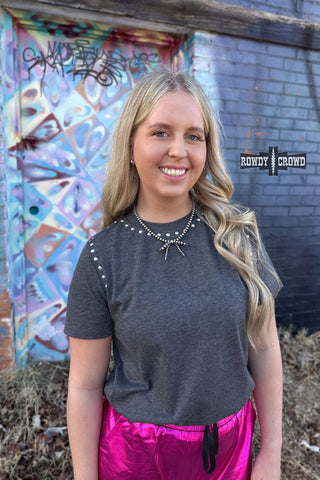 Charcoal Starry Stud Tee