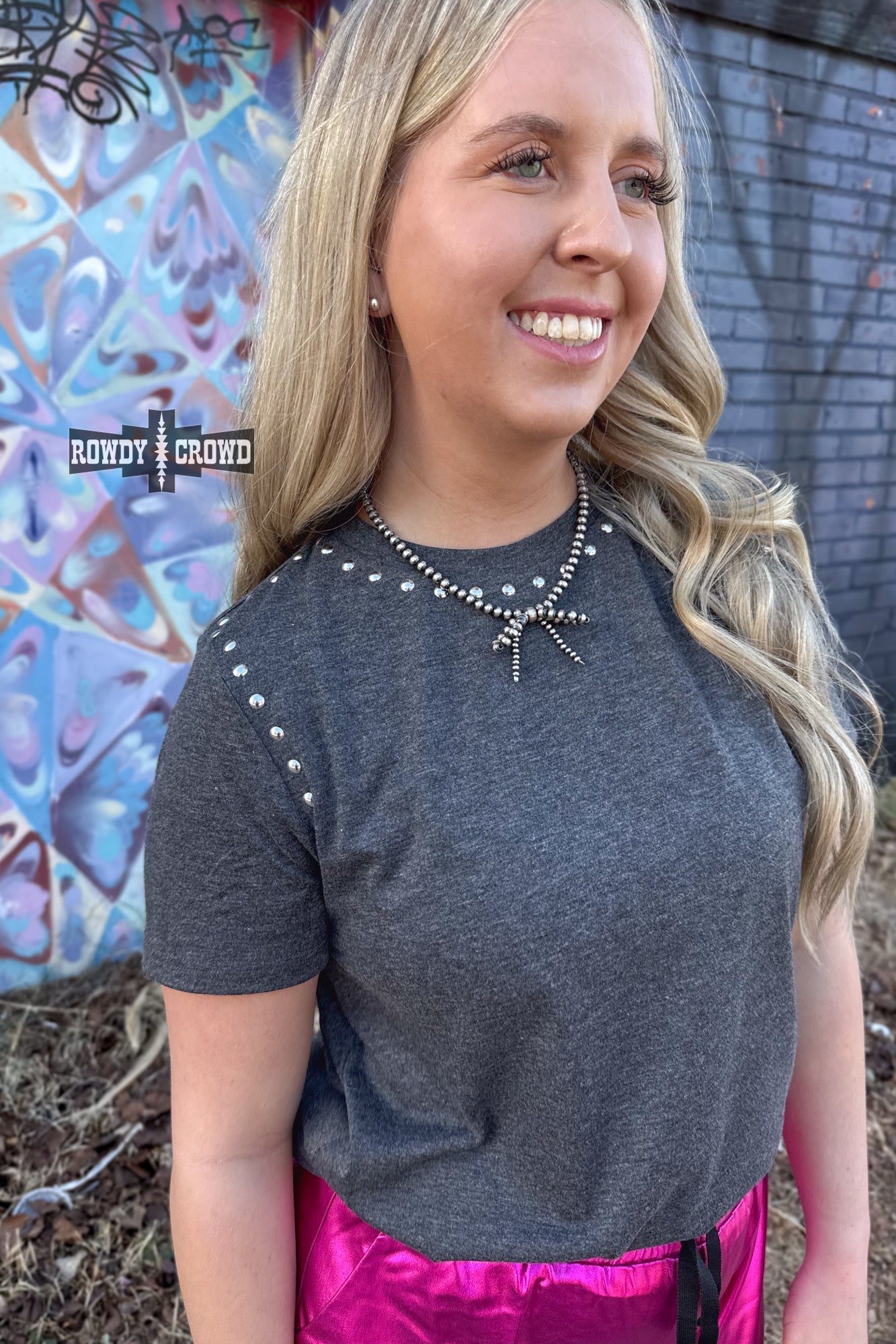 Charcoal Starry Stud Tee