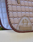 Satin Classic Dressage Saddle Pad - Champagne Taupe