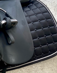Satin Classic Dressage Saddle Pad - Ebony