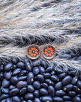 Flourish Flower Stud Fashion Earrings - Copper
