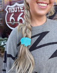 Turquoise Rock Ponytail Holder