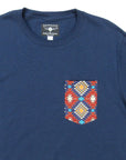 Flying R Ranchwear - Navy with Southwest Print - Pocket T-shirt - Made in USA