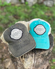 I Wonder if Whiskey Thinks About Me Too Distressed Snap Back Trucker Hat