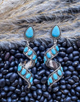 Sister Post Dangle Fashion Earrings - Silver