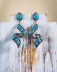 Sister Post Dangle Fashion Earrings - Silver