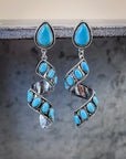 Sister Post Dangle Fashion Earrings - Silver