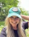 I Wonder if Whiskey Thinks About Me Too Distressed Snap Back Trucker Hat