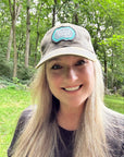 Just A Small Town Girl Distressed Trucker Cap, Black