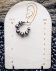 Betsy Navajo Style Pearl Semi Fashion Hoops - Silver