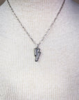 Coty Lightning Pendant Fashion Necklace - Silver