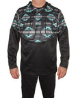 Flying R Ranchwear - Performance Thermal Hoodie - Southwest Print - Turquoise