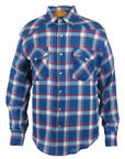 Flying R Ranchwear - Feather Plaids - Americana Blue - Long Sleeve - NEW FIT