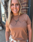 MOCHA- Starry Stud Tee