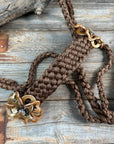 Brown and Gold Mule Tape Halter -  