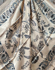 35X35" Light Pink & Silver Paisley Wild Rag / Scarf - W115L Slide WRC435B