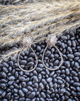 Marie Teardrop Dangle Fashion Earrings - Silver