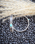 Darla Hoop Fashion Earring - Silver/Turquoise