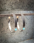 Darla Hoop Fashion Earring - Silver/Turquoise