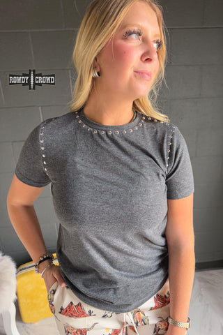 Charcoal Starry Stud Tee