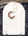 Betsy Navajo Style Pearl Semi Fashion Hoops - Copper