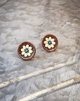 Flourish Flower Fashion Stud Earrings - Natural