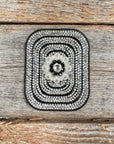 Black Rectangle Rhinestone Rosette - Assorted Conchos