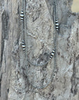 Silver Pearls Duo Layer Necklace