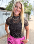 Lariat Mesh Top