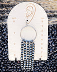 Patsy Navajo Style Dangle Fashion Earrings - Silver