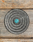 Black Clear Circle Rhinestone Rosette - Assorted Conchos