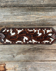 Medium Oil Bronc Noseband With Copper Dots
