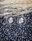 Cow Head Cameo Dangle Fashion Earrings