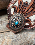 Bronc Noseband With Turquoise Conchos 