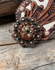 Bronc Noseband With European Copper Conchos