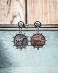 Cassidy Western Horse Coin Fashion Stud Earrings