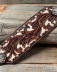 Bronc Noseband With  European Copper Conchos