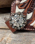 Bronc Noseband With  European Copper Conchos