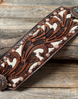 Bronc Noseband With Green Turquoise Conchos