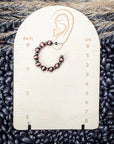 Augusta Beaded Fashion Hoop Earrings - Copper