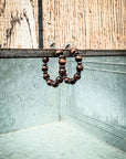 Augusta Beaded Fashion Hoop Earrings - Copper