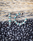 Augusta Beaded Fashion Hoop Earrings - Gray