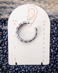 Abilene Metal Bubble Fashion Stud Hoop Earrings
