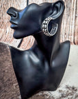 Abilene Metal Bubble Fashion Stud Hoop Earrings