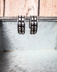 Abilene Metal Bubble Fashion Stud Hoop Earrings
