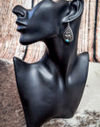 Jessamina Western Filigree Teardrop Aqu Stone Fashion Necklace Set