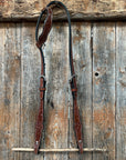 Floral Scalloped Medium Oil One Ear Headstall / Bridle