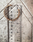 Galveston Metal Bubble Fashion Stud Hoop Earrings - Gold