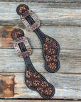 Flower Power Pink, Champagne, AB Spur Straps 