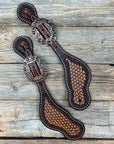 Two Tone Foxtail Copper Dot Spur Straps  